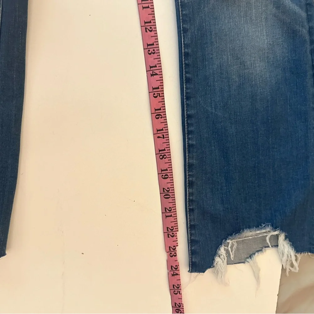 Madewell Button Fly Chewed Hem Kick Flare Cali Demi-Boot Jean in Bronson Wash 28